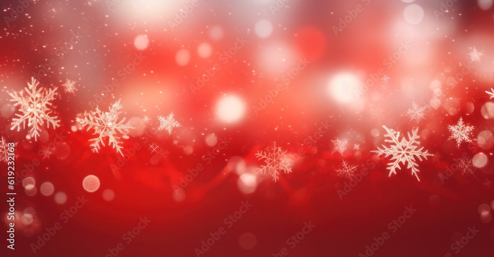 Red Christmas Lights Background. Illustration AI Generative. Red Christmas Lights Background. Illustration AI Generative.