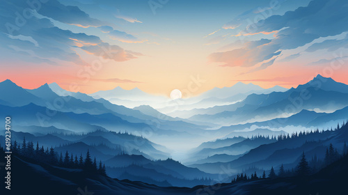 Silhouette of mountains