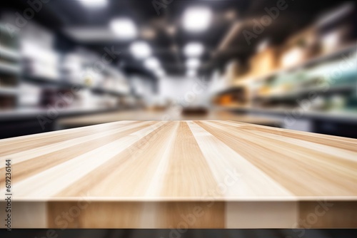 rustic wooden tabletop with a shallow depth of field