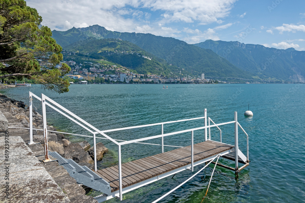 Panorama of town of Montreux, Canton of Vaud, Switzerland Panorama of town of Montreux, Canton of Vaud, Switzerland