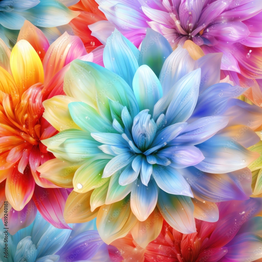 flower wallpaper, in the style of digitally enhanced