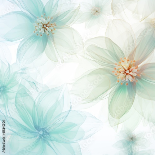 mint flower wallpaper, © fitpinkcat84