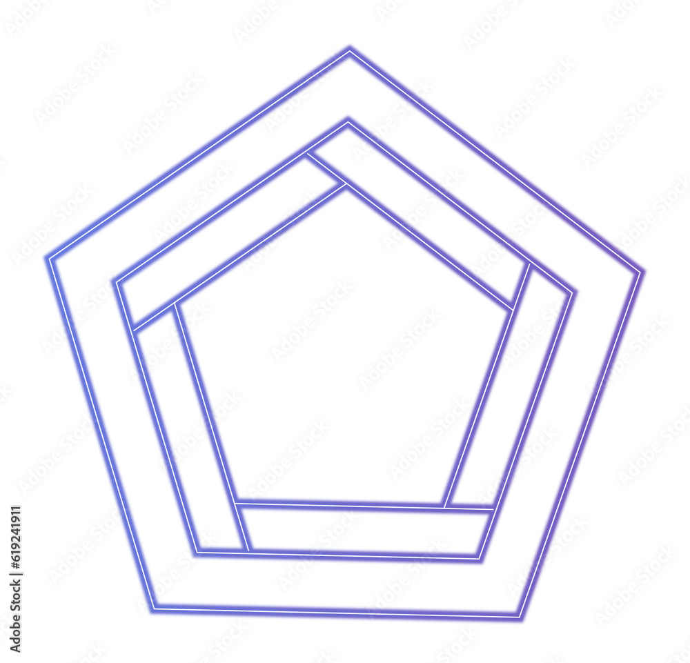 Purple Neon Light Sign Hexagon Polygon Frame Purple Neon Light Sign Hexagon Polygon Frame