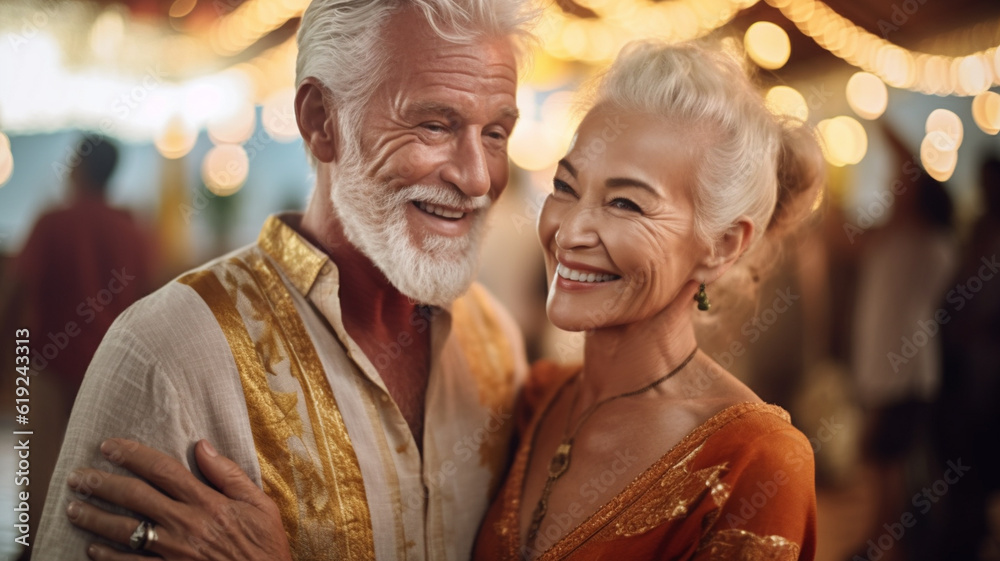 senior man in tropical vacation area, nightlife, attractive senior woman, fictional location, dating and meeting on vacation or emigrated senior man in tropical vacation area, nightlife, attractive senior woman, fictional location, dating and meeting on vacation or emigrated