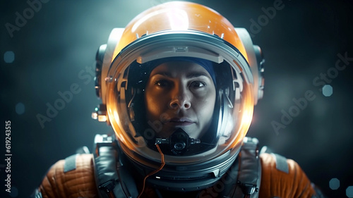 adult woman is astronaut, w...