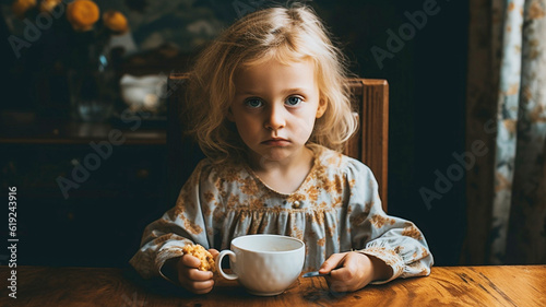 toddler child girl eating, ...