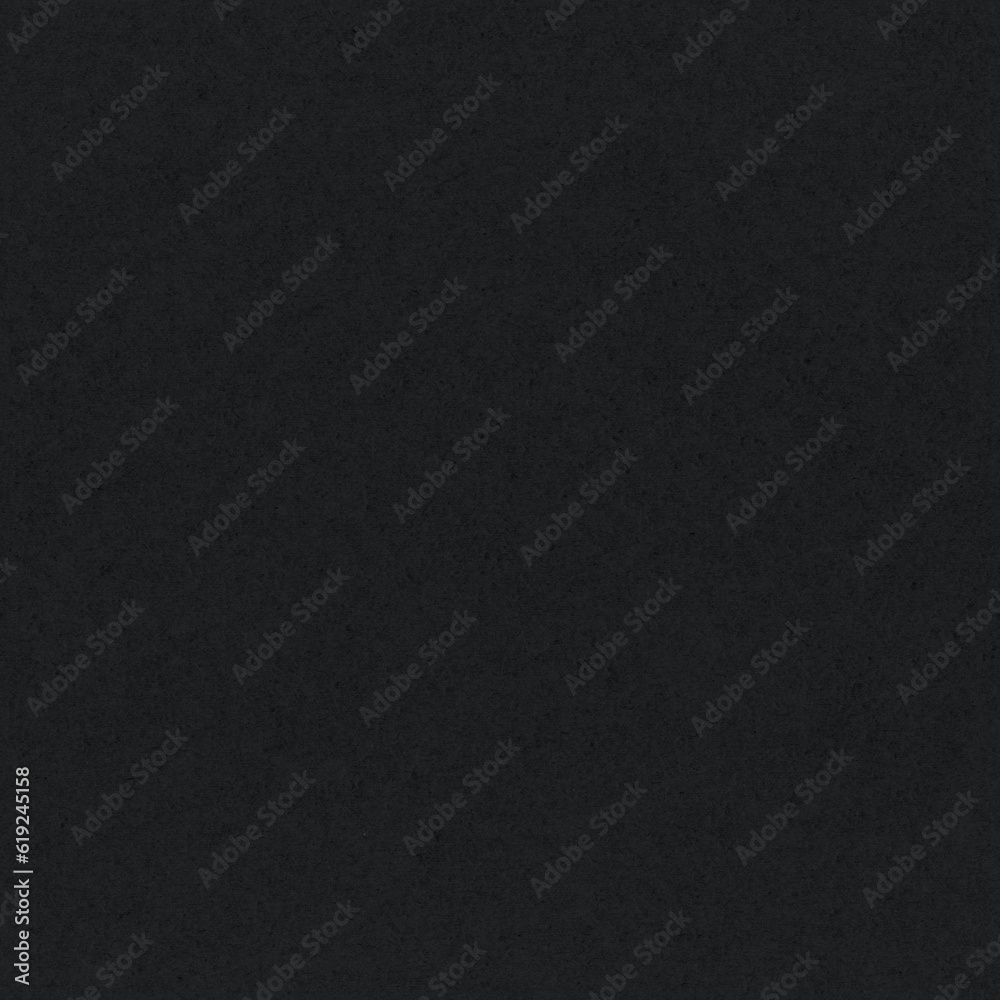Seamless textured black paper with rough wrinkled lines. Fibrous black paper background.