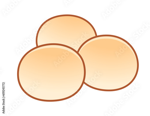 Cartoon bread rolls illustration