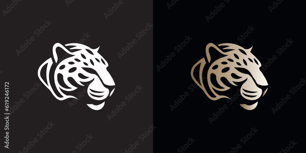 Jaguar logo. Black, white and color formats