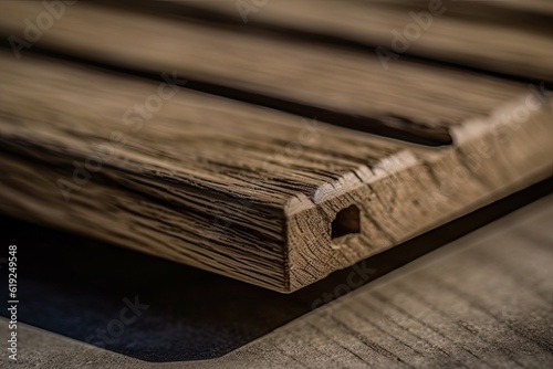 close-up view of the texture and grain of a wooden plank