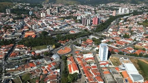 Wallpaper Mural Aerial view of the city of Amparo located in the interior of São Paulo, crossed by the Camanducaia River. City considered hydromineral resort. July 2023. Torontodigital.ca