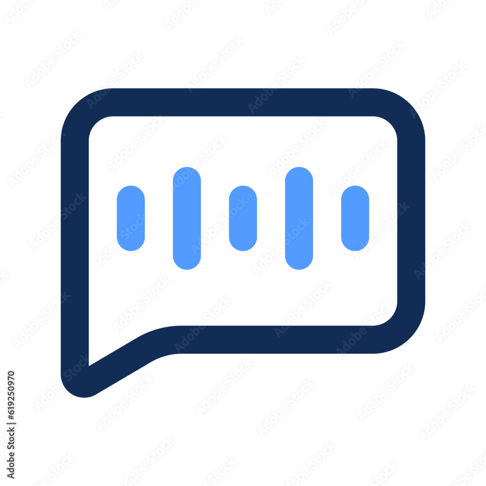 voice message outline color icon