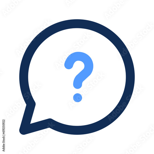 faq outline color icon