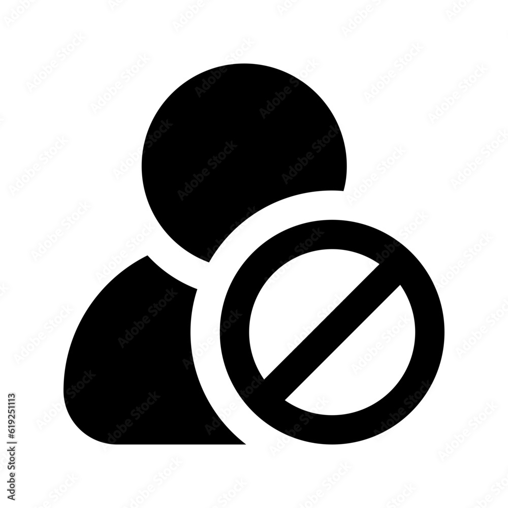 block user glyph icon block user glyph icon