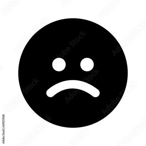 sad glyph icon