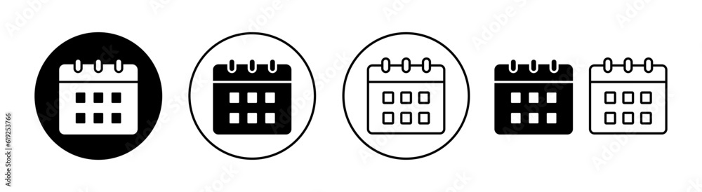 Calendar icon vector for web and mobile app. Calender sign and symbol. Schedule icon symbol Calendar icon vector for web and mobile app. Calender sign and symbol. Schedule icon symbol