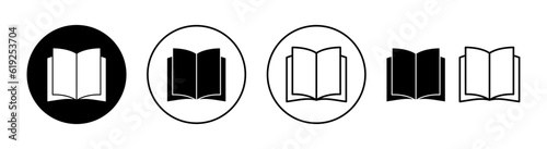 Book icon set for web and mobile app. open book sign and symbol. ebook icon