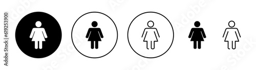 Female icon set for web and mobile app. woman sign and symbol
