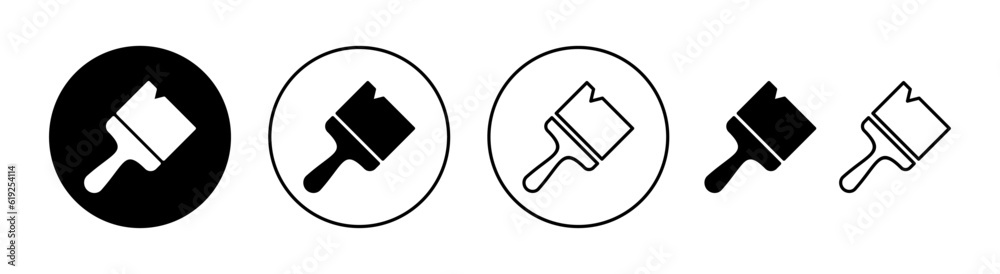 Paint icon set for web and mobile app. paint brush sign and symbol. paint roller icon vector Paint icon set for web and mobile app. paint brush sign and symbol. paint roller icon vector