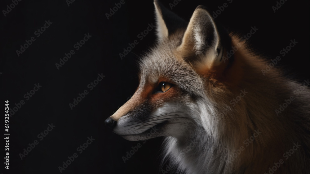 Obraz premium red fox animal in the wildlife mammal wild generative ai