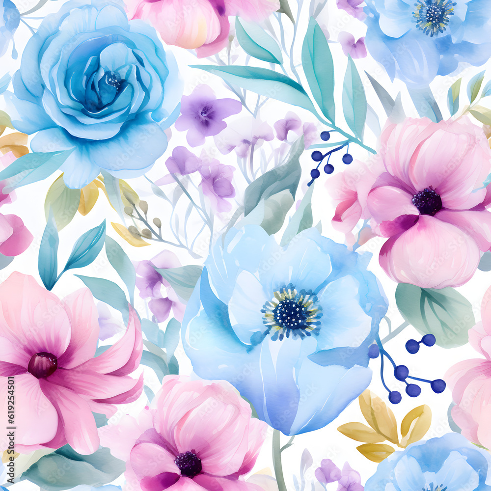 pattern with flowers seamless tile