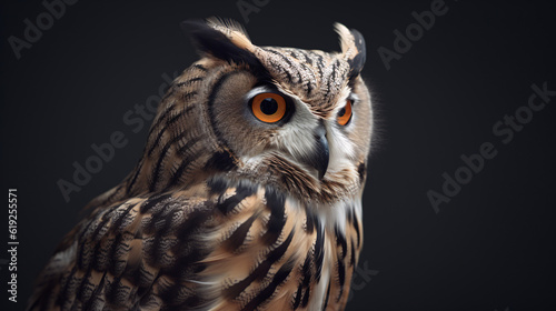 portrait of a owl bird animal wildlife nature generative ai
