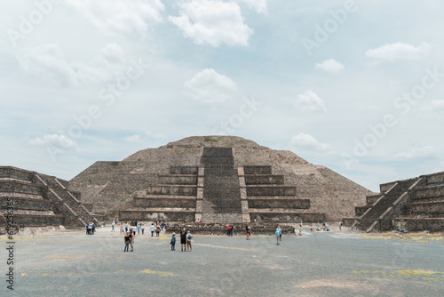 Pyramid of the Moon in the Archaeological Zone of Teotihucan located in the center of Mexico photo