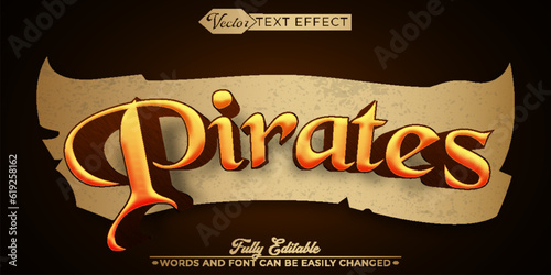 Pirates Vector Editable Text Effect Template
