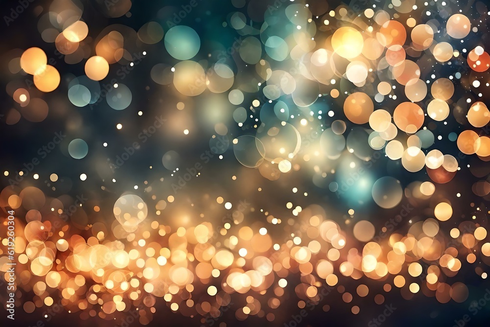 Bokeh new year background. Generative AI Bokeh new year background. Generative AI