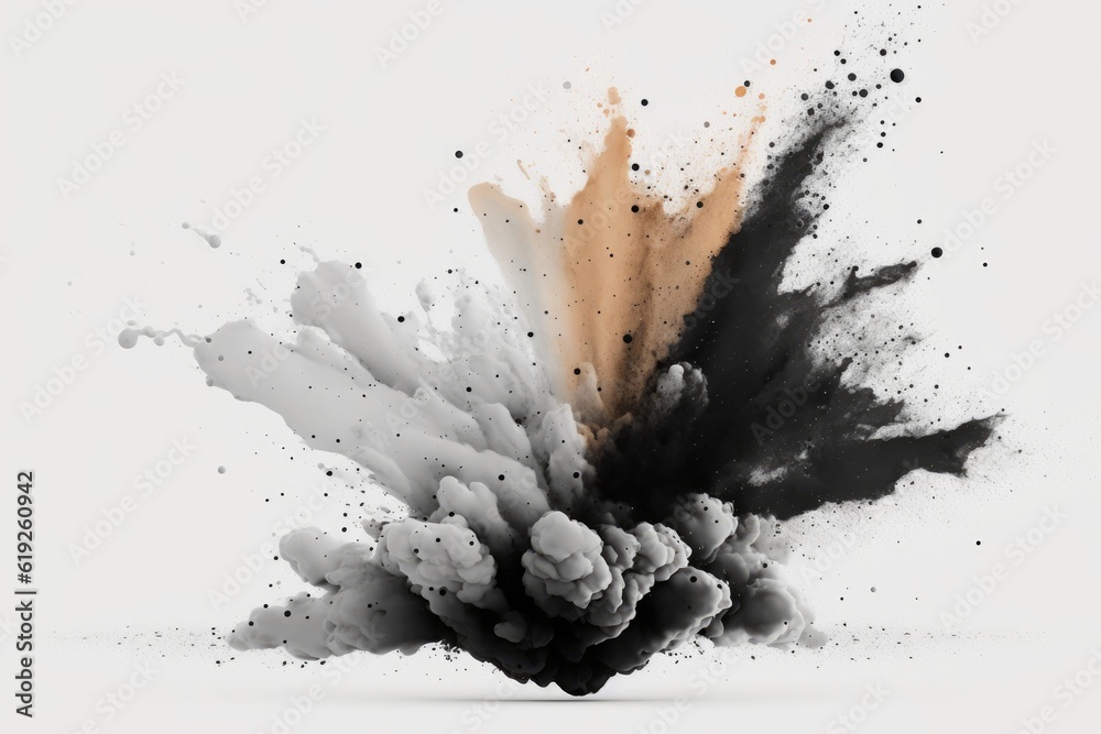 flying object in black and white. Generative AI flying object in black and white. Generative AI