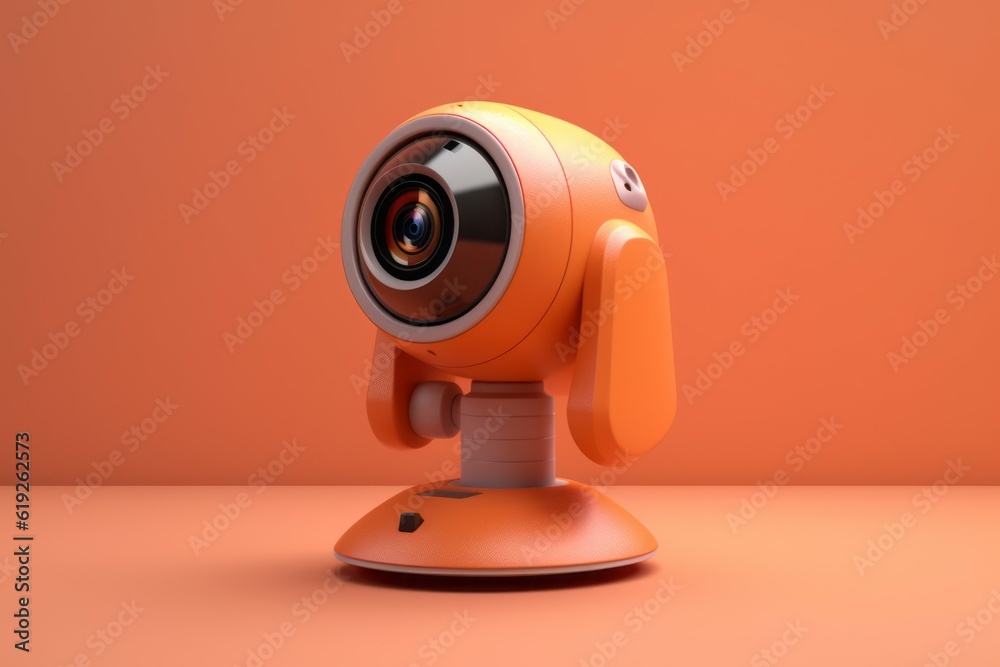 Surveillance camera around the perimeter. Background with selective focus. AI generated, human enhanced Surveillance camera around the perimeter. Background with selective focus. AI generated, human enhanced
