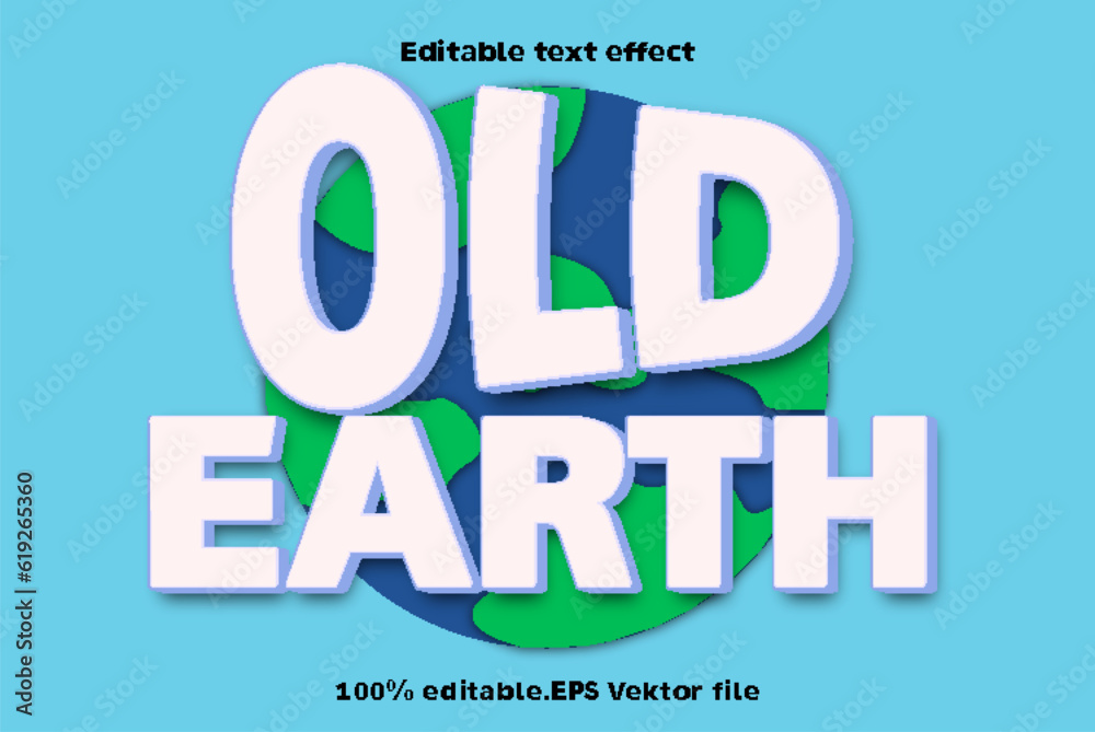 Old Earth Editable Text Effect Style Old Earth Editable Text Effect Style