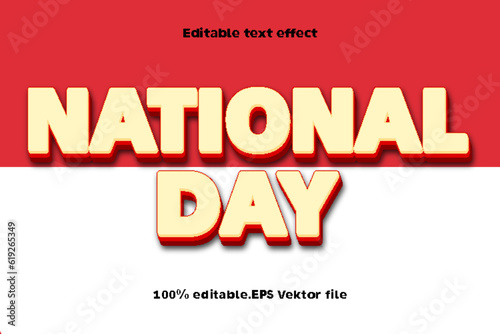 National Day Editable Text Effect
