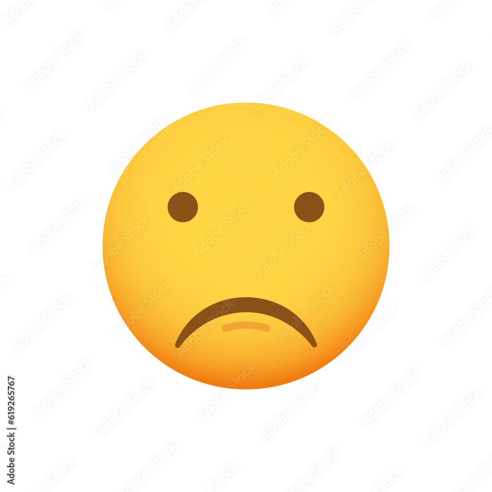 Sad emoji. Vector emoticon smiley icon illustration Sad emoji. Vector emoticon smiley icon illustration