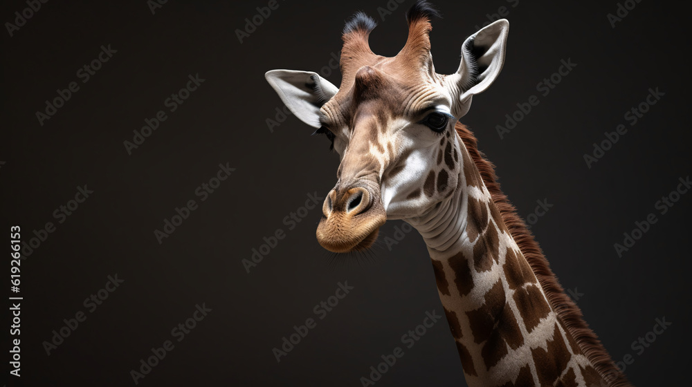 custom made wallpaper toronto digitalgiraffe head close up animal wildlife neck mammal generative ai