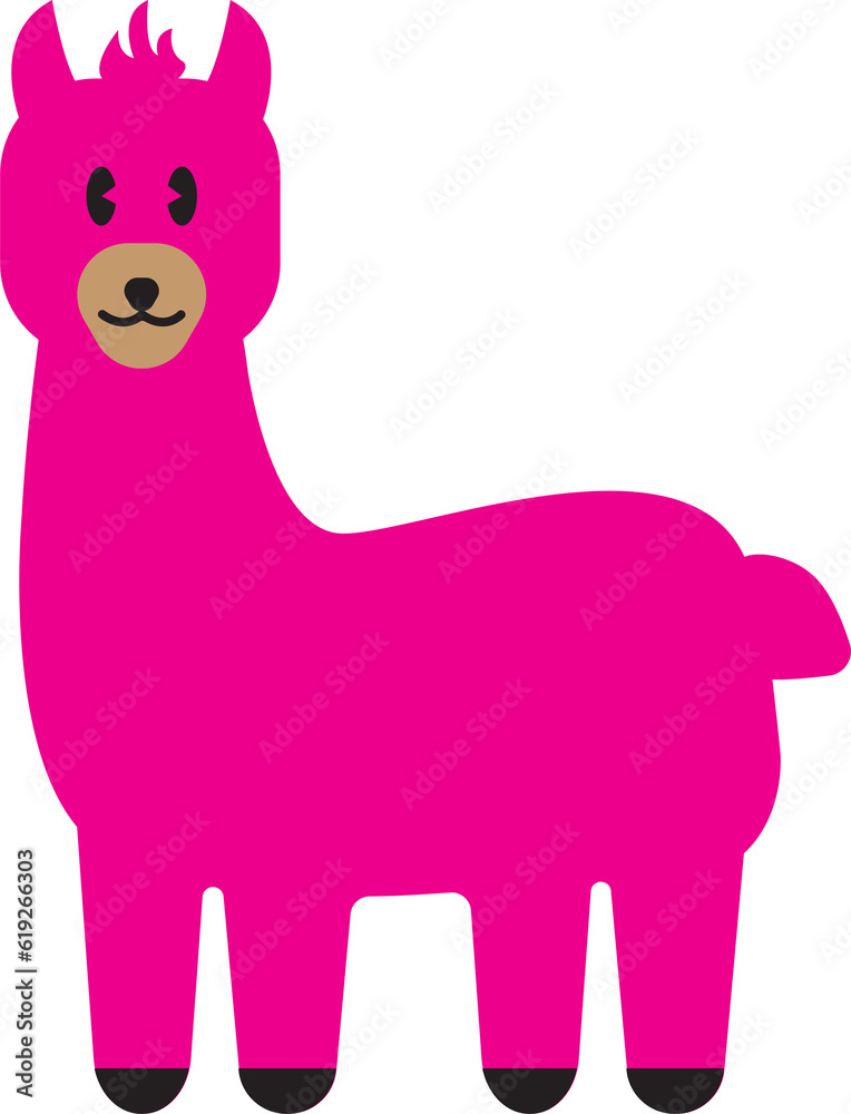 Fototapeta premium The alpaca png image for wildlife concept