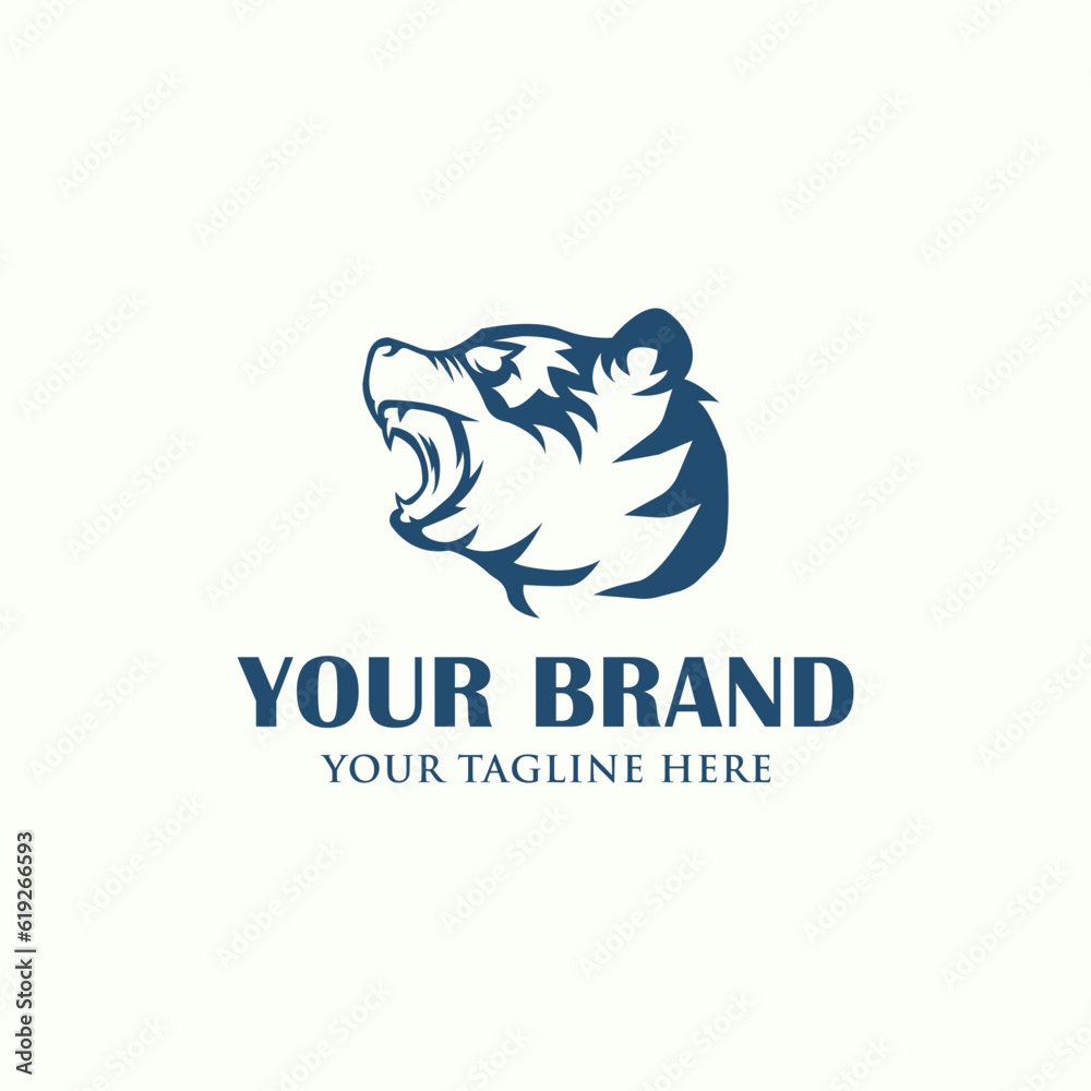 Bear head logo design vector Bear head logo design vector