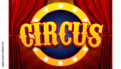 circus carnival festival great steampunk style typography editable text effect font style template background design