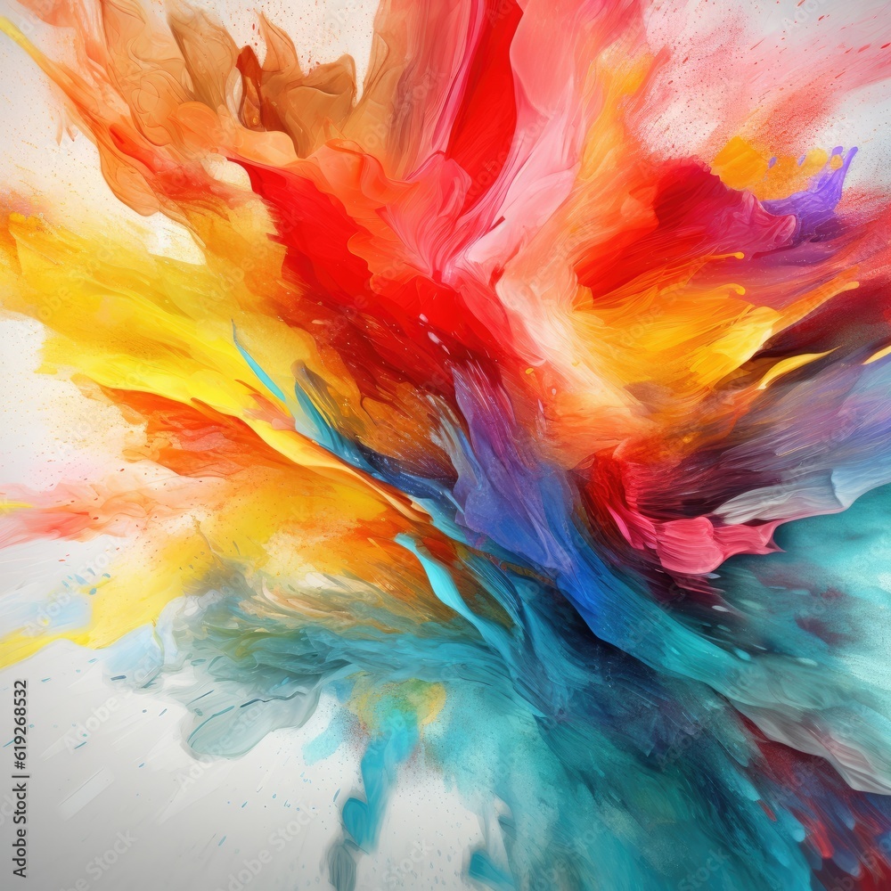 A collection of vibrant watercolor brush strokes adding a touch of artistic flair generative AI A collection of vibrant watercolor brush strokes adding a touch of artistic flair generative AI