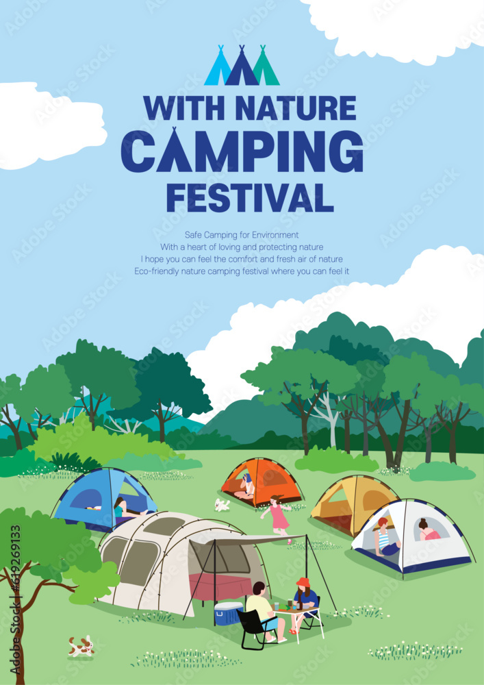 People who enjoy camping while healing in nature