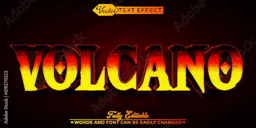 Volcano Hot Editable Text Effect Template