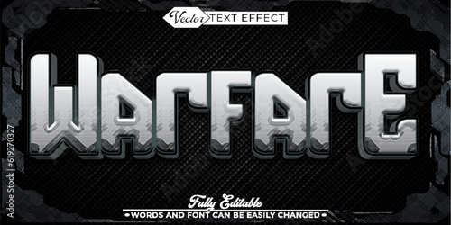 Warfare Game Vector Editable Text Effect Template