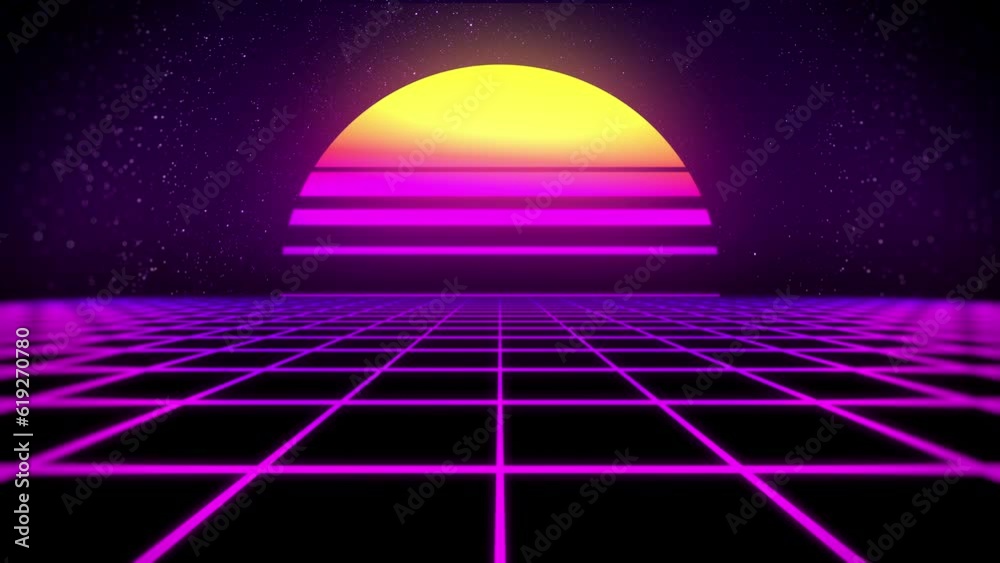 Retro 80’s background for retro , arcade , classic films and cinematic in scene