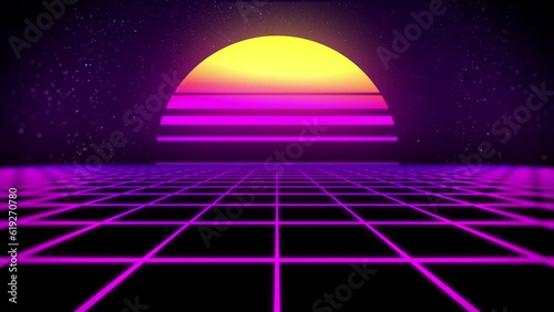 Retro 80’s background for retro , arcade , classic films and cinematic in scene