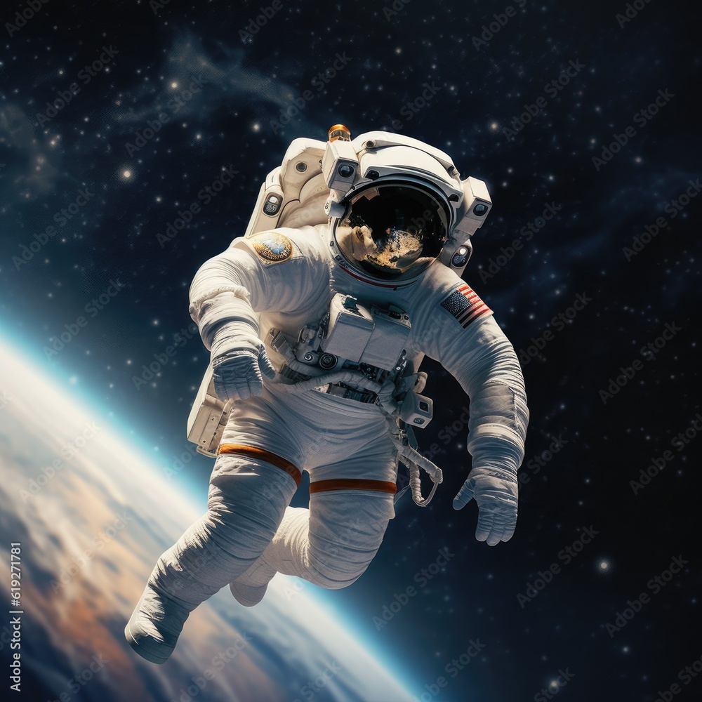 Astronaut floating in space with Earth in the background capturing the beauty of space exploration 