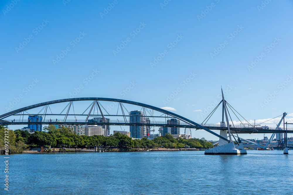 Brisbane city view from South Bank. Brisbane city view from South Bank.