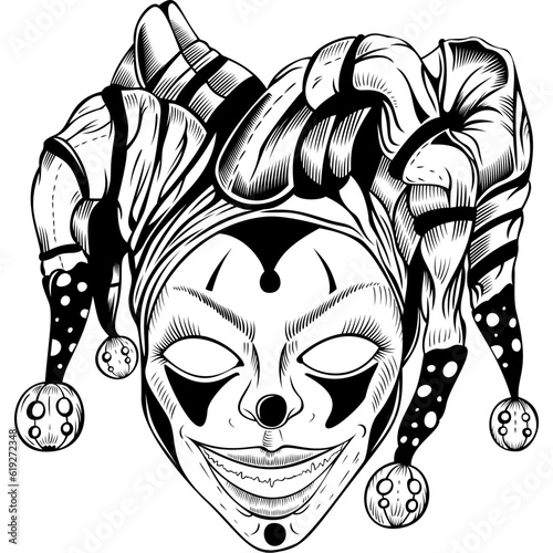 Clown Head Horror Tattoo