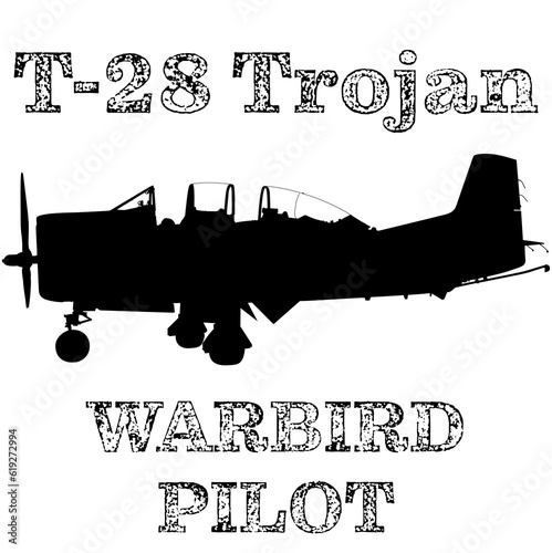 Φωτογραφία T-28 Trojan Warbird Pilot graphic illustration