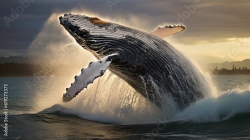 whale swimming in the ocean