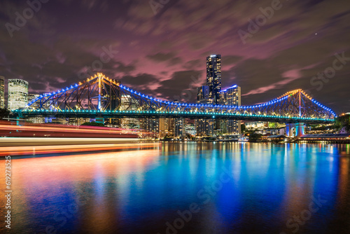 Story Bridge at dusk. Brisbane, Australia.